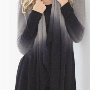 Barefoot Dreams Ombre Black and Gray Cardigan